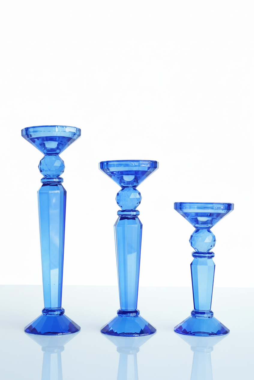 Sapphire Candle Holder Large Blue