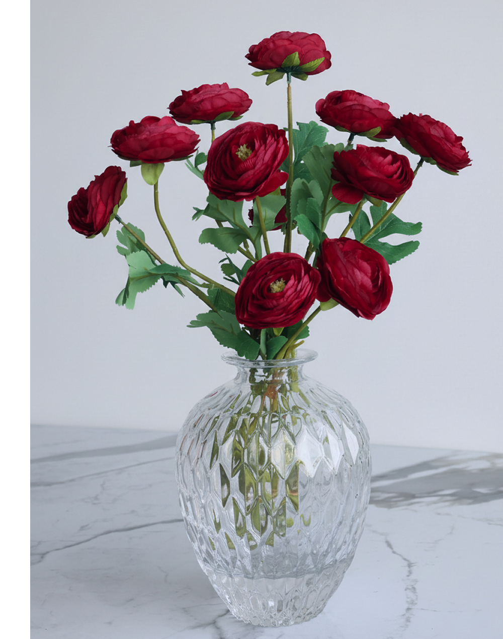Pine Cut Crystal Vase Clear