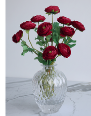 Pine Cut Crystal Vase Clear