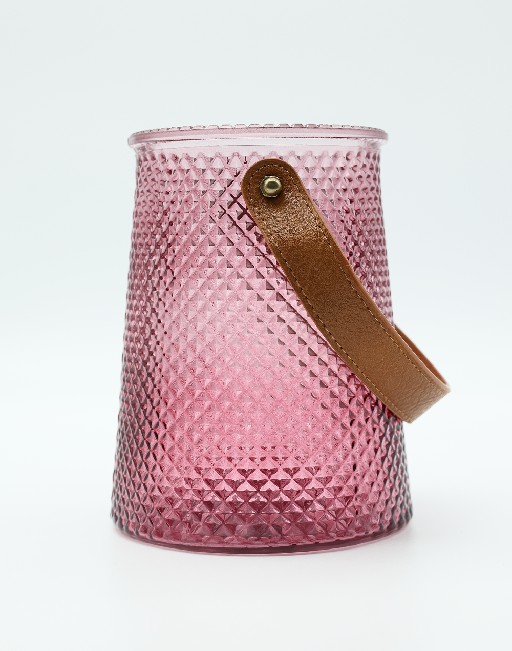 Wine Leather Handle Vase