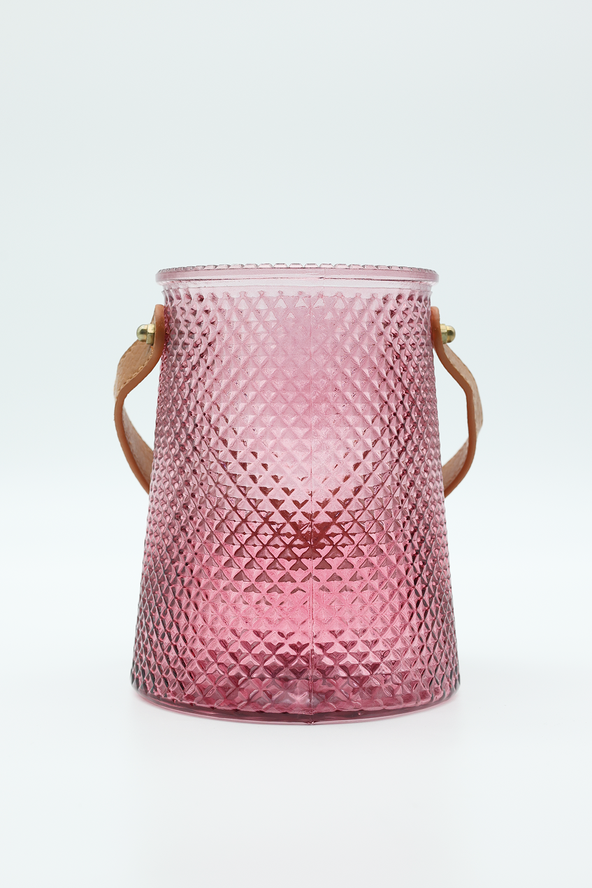 Wine Leather Handle Vase