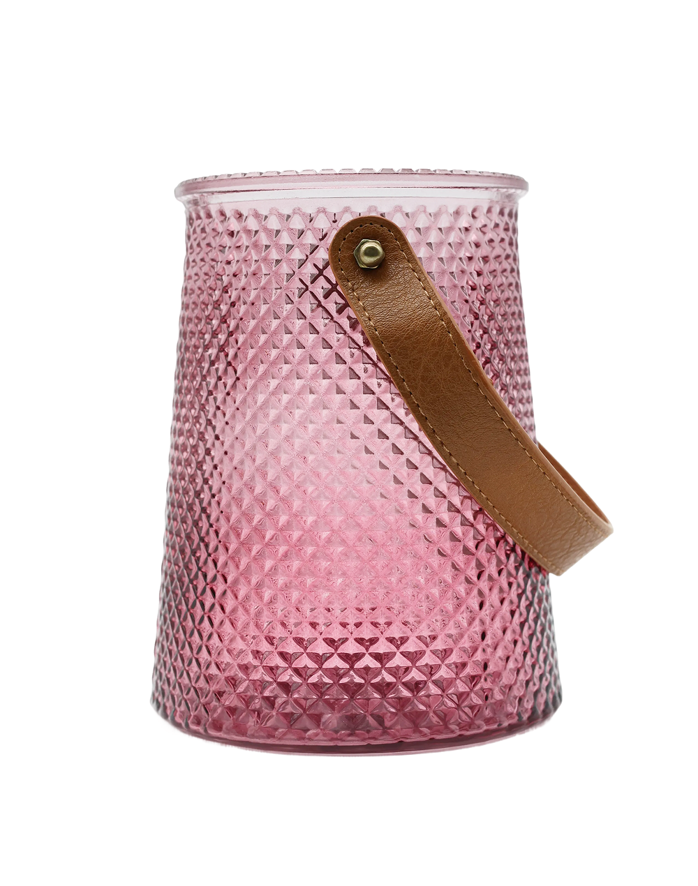 Wine Leather Handle Vase