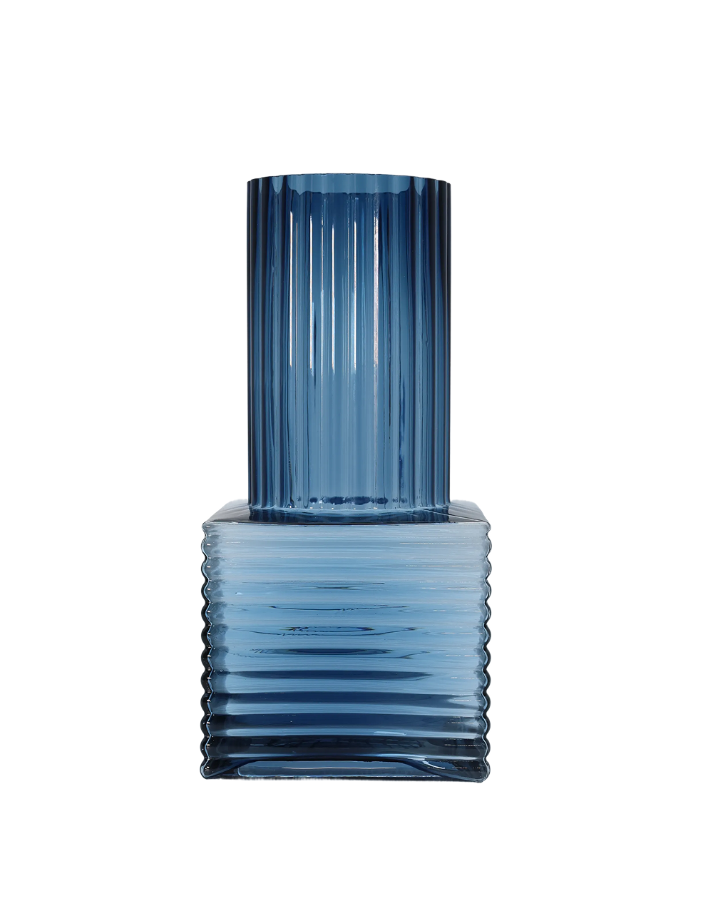 Blue Chimney Vase-Large Blue