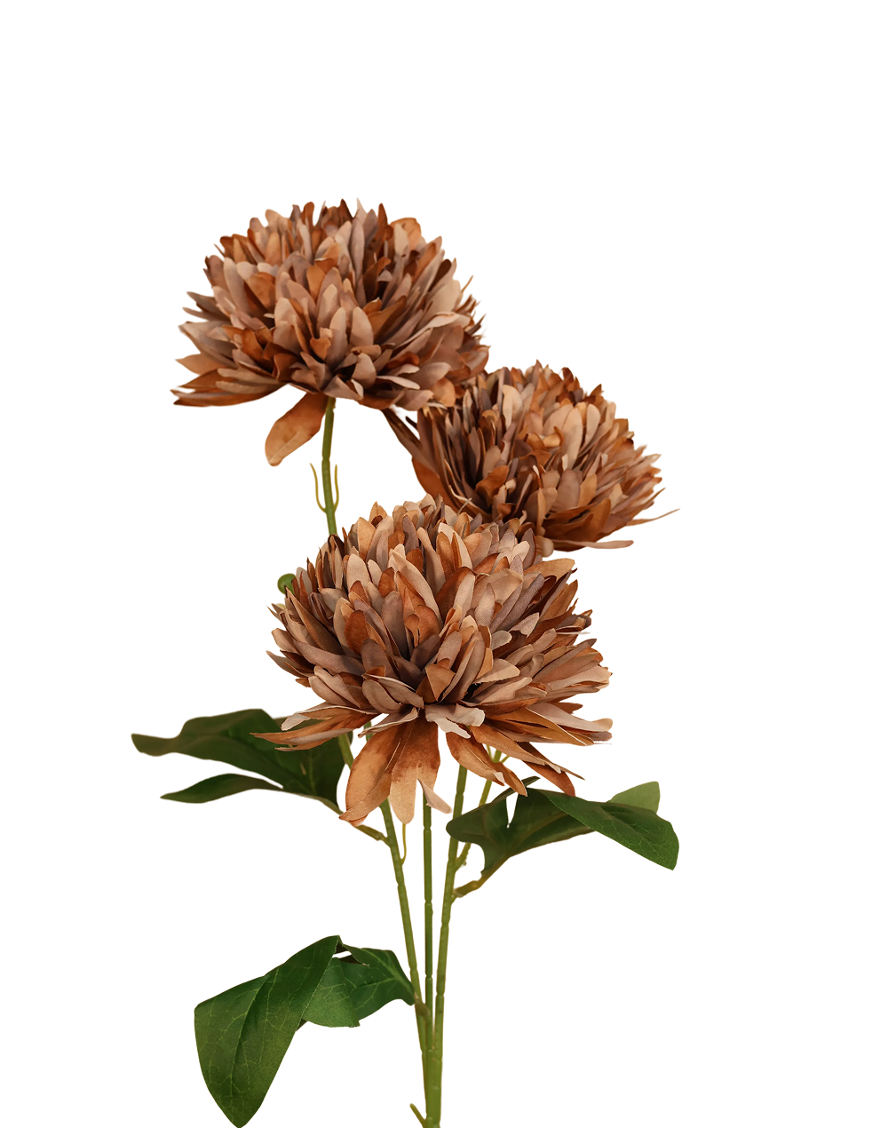 Silk Chrysanthemum Pompom 3-Head Spray | Available in 5 Colors
