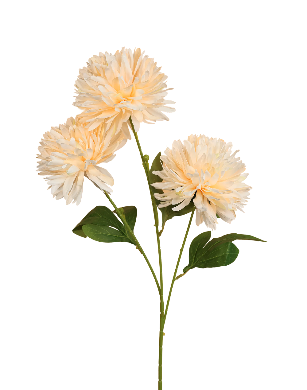 Silk Chrysanthemum Pompom 3-Head Spray | Available in 5 Colors