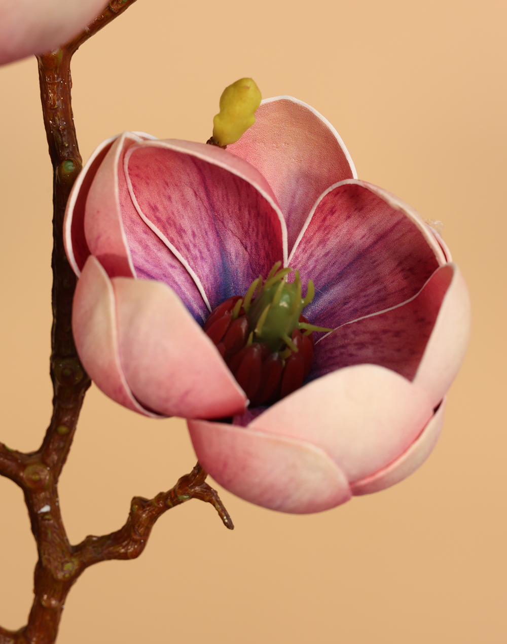 Short 3D Fig Magnolia Branch Spray Multicolor