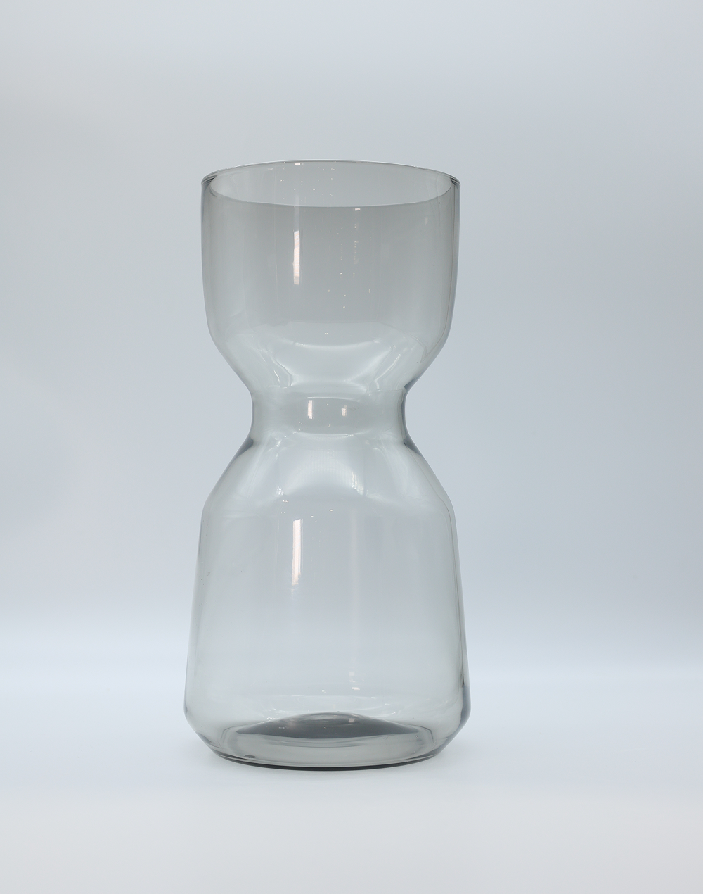 Smoked Large Hourglass Vase