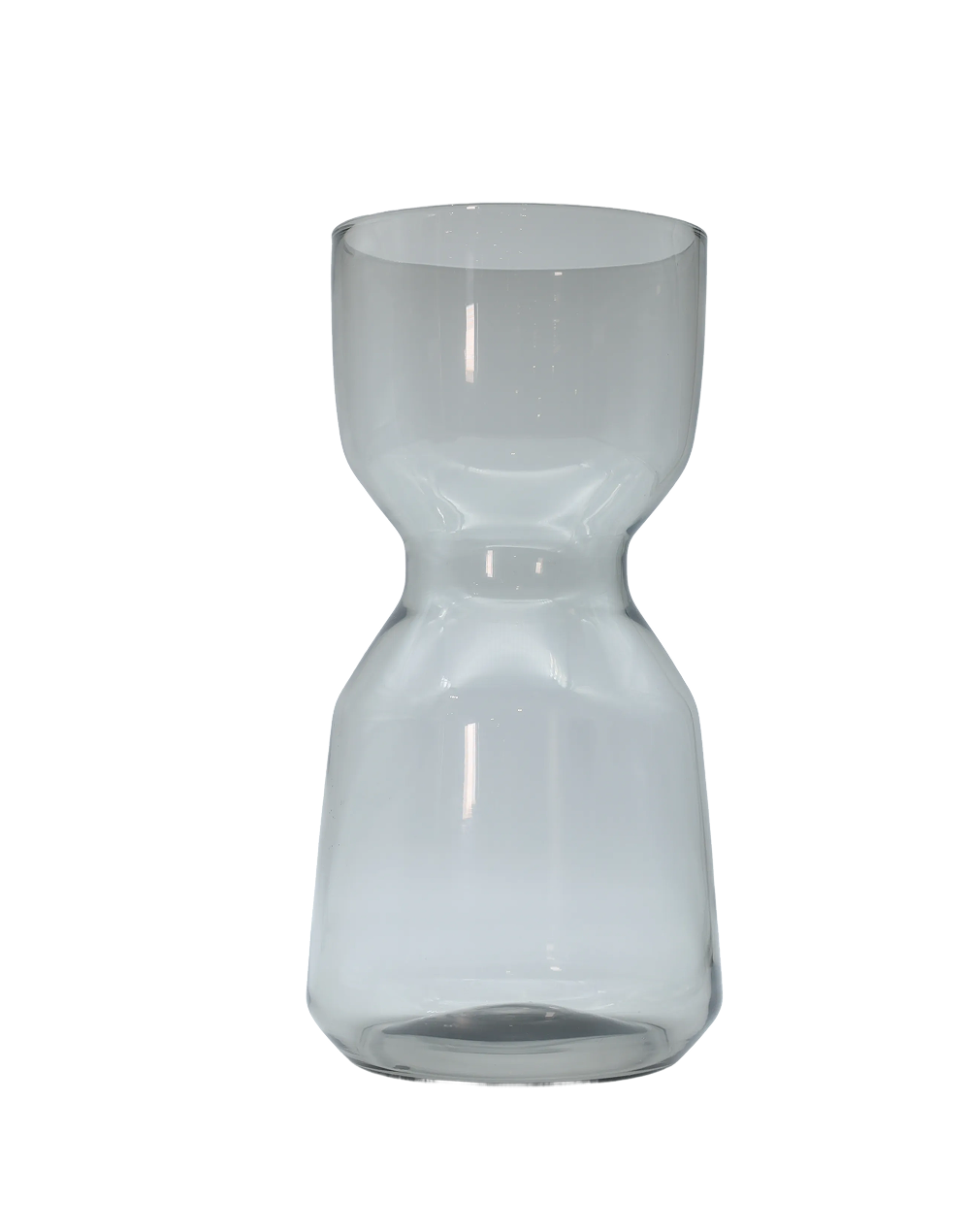Smoked Large Hourglass Vase