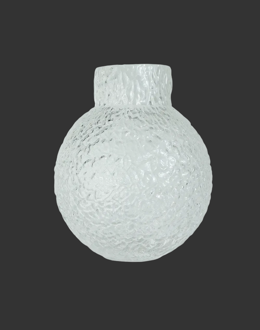 Frosted Large Ice Orb Vase