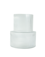 Double-Tier Ribbed Vase