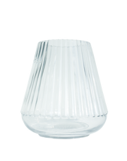 Ribbed Clear Audrey Vase