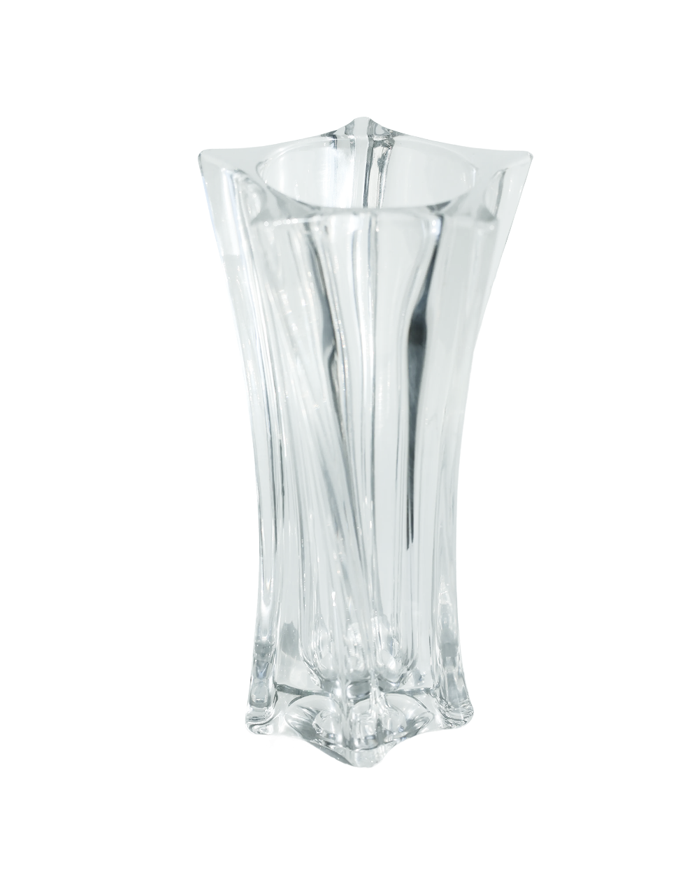 Crystal Swirl Vase Clear