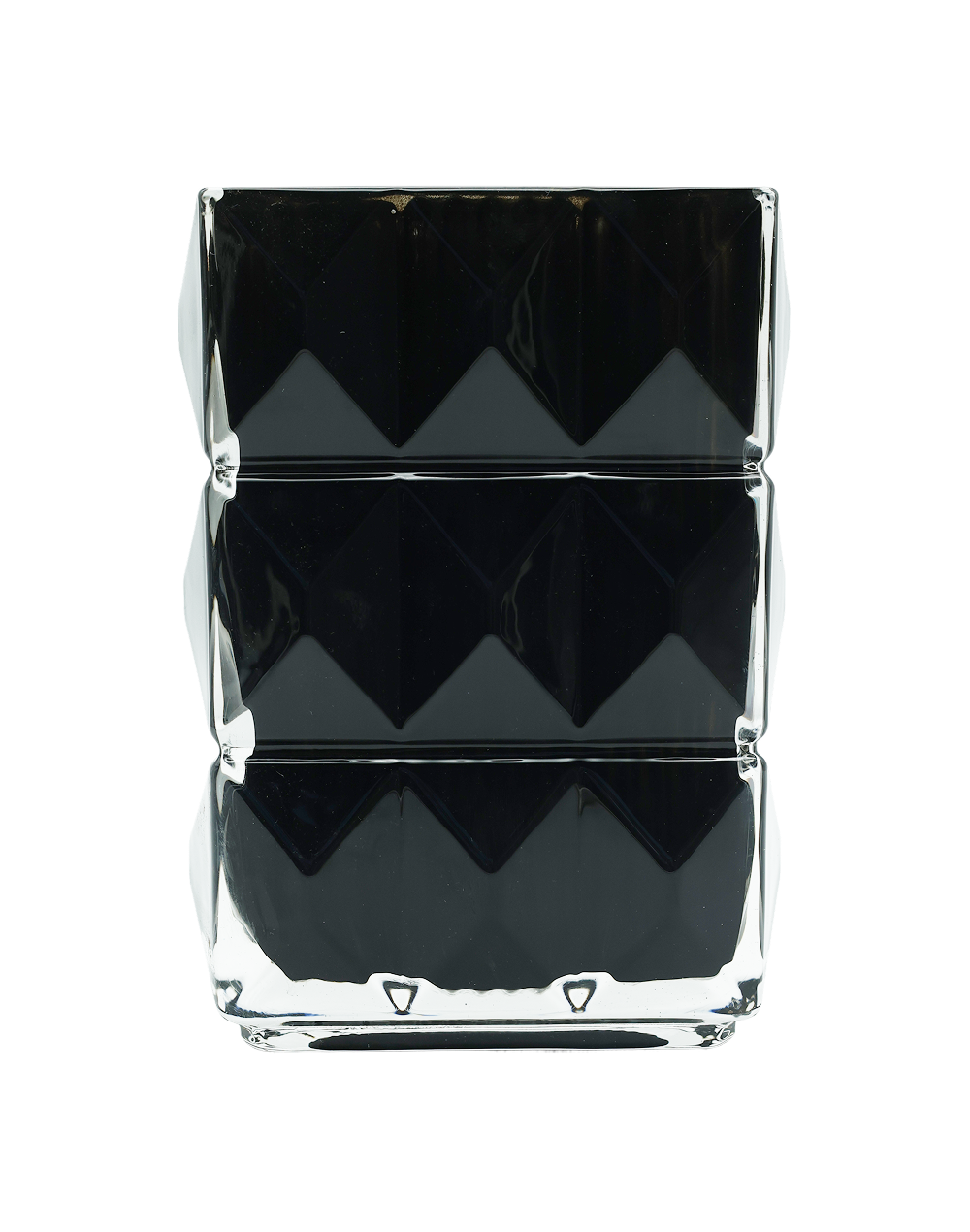 Onyx Prisim Cyrstal Vase Black