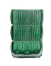 Ice Bark Prism  Emerald Crystal Vase