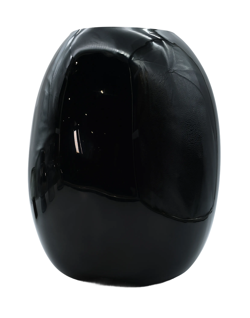 Black Glass Oviod Vase Black
