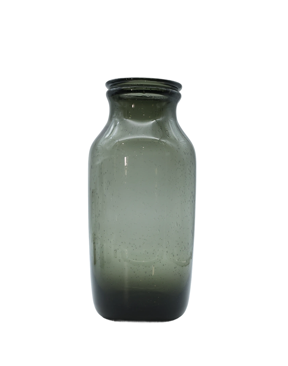 Smoked Milk Bottle Vase Gray