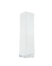 Skinny Square Vase Clear