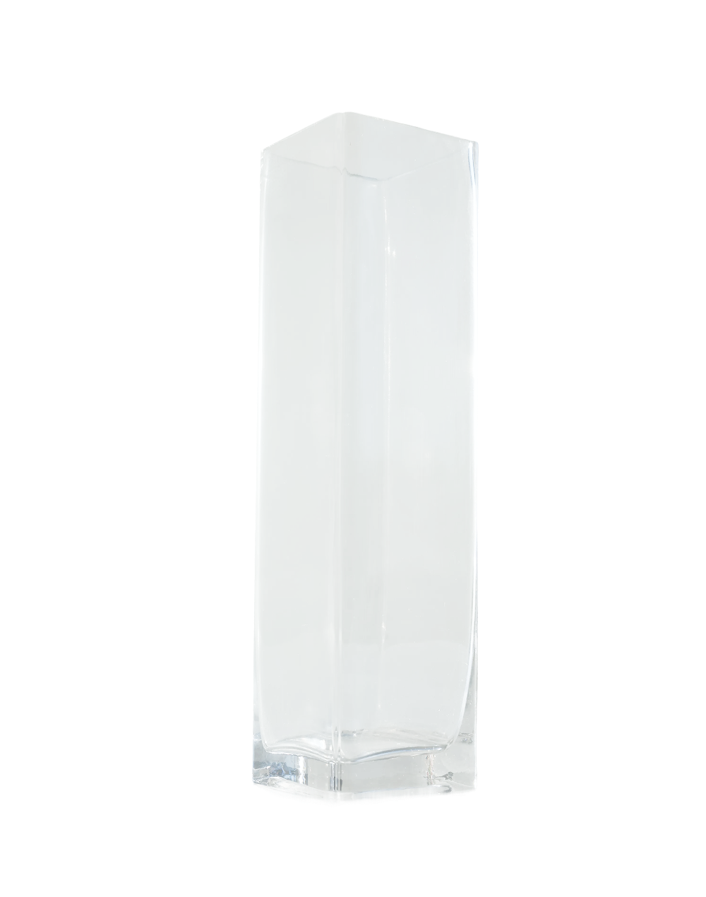 Tall Skinny Square Vase Clear