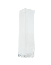 Tall Skinny Square Vase Clear