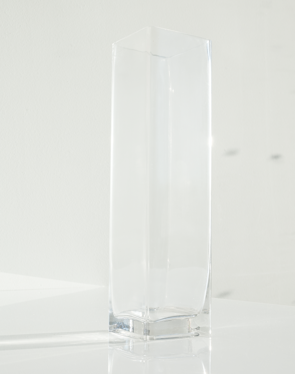 Tall Skinny Square Vase Clear