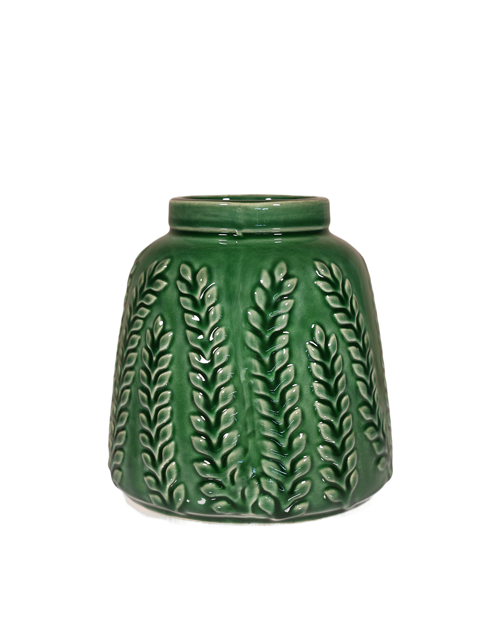 Saba Green Glazed Ceramic Flower Vase | Available in 2 Sizes