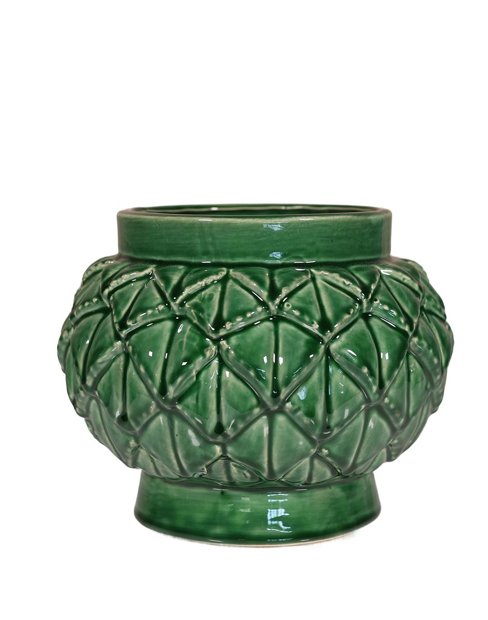 Saba Glazed Ceramic Jardiniere Vase | Available in 2 Colors
