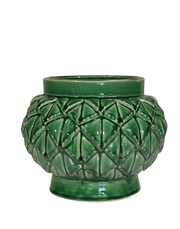Saba Glazed Ceramic Jardiniere Vase | Available in 2 Colors