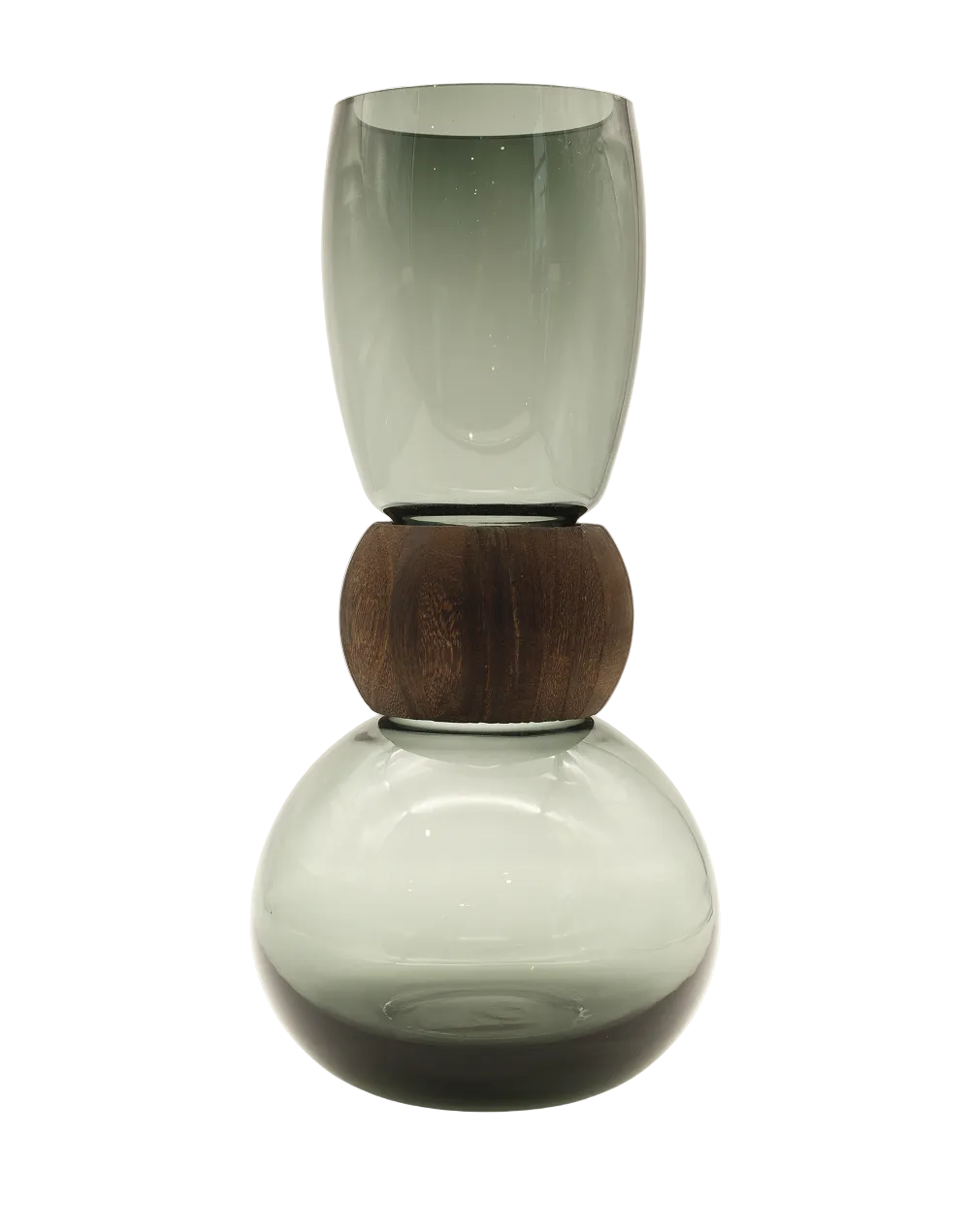 Smoke Hourglass Vase Tall