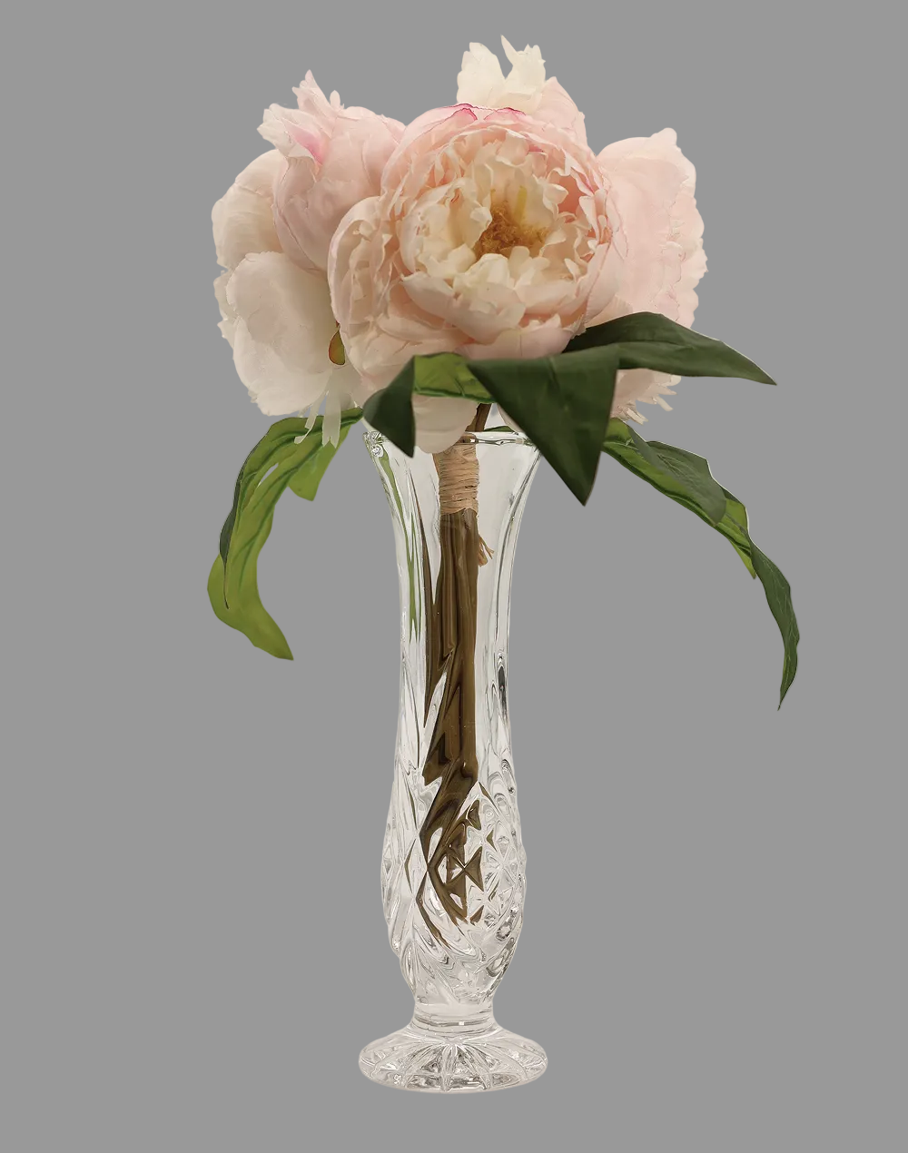 Vintage Fluted Vase Clear