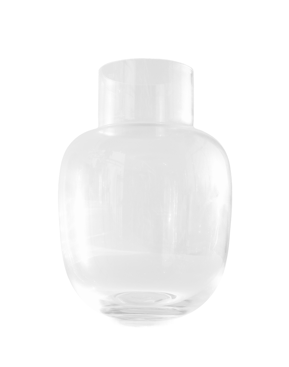 Clear Globe Neck Vase Clear