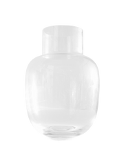 Clear Globe Neck Vase Clear