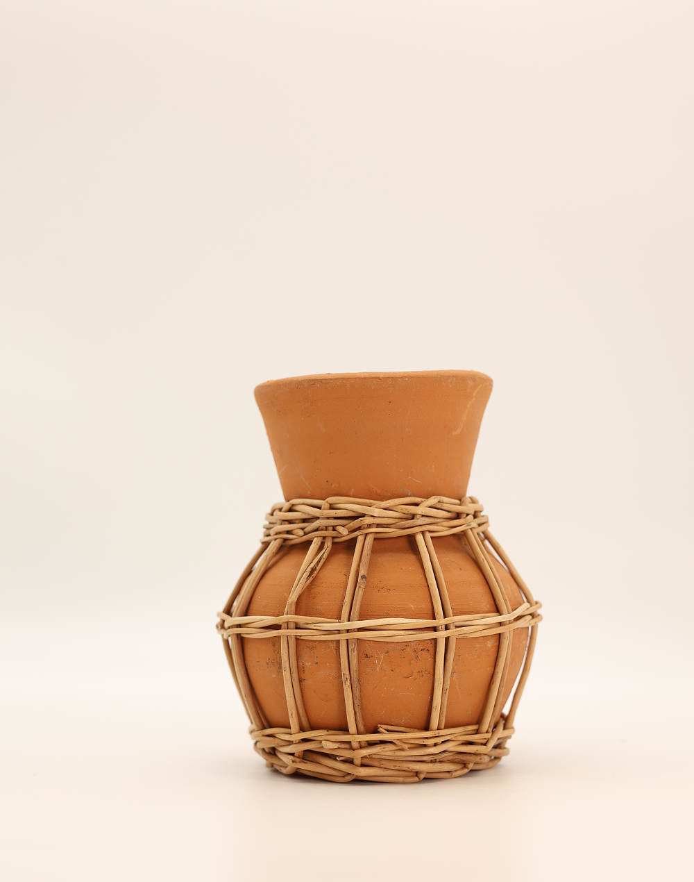 Small Basket Terracotta Vase