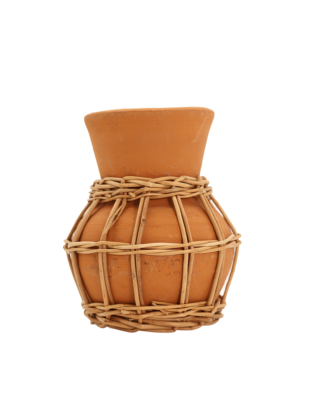 Small Basket Terracotta Vase
