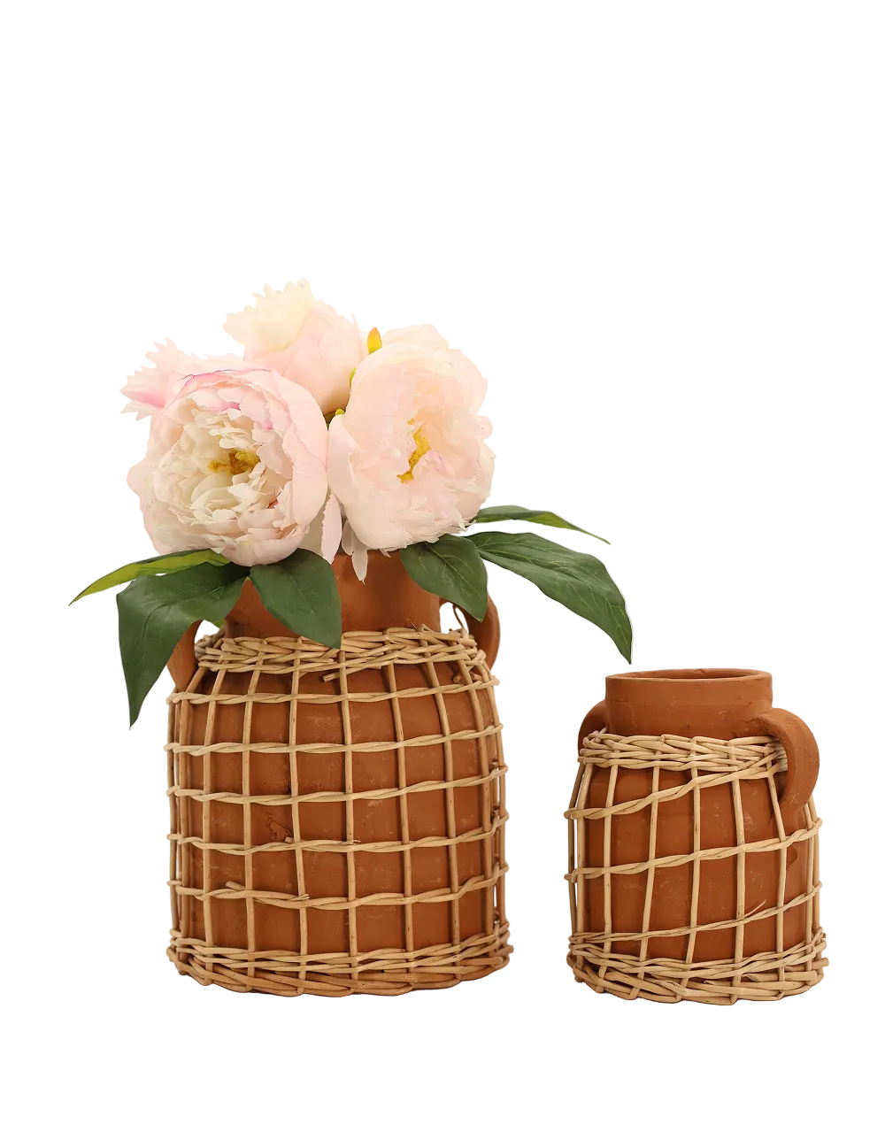 Double Handle Basket Vase