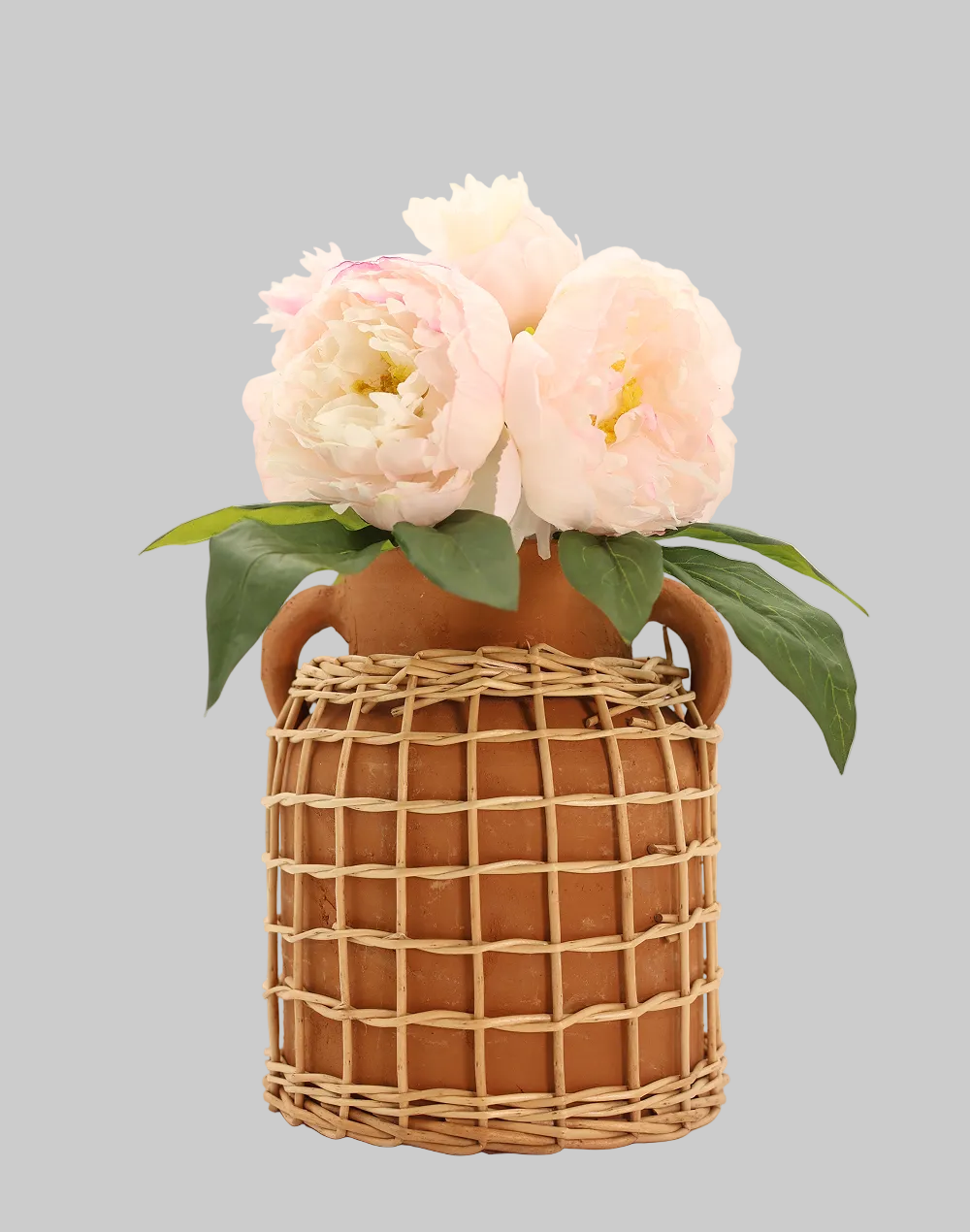 Double Handle Basket Vase