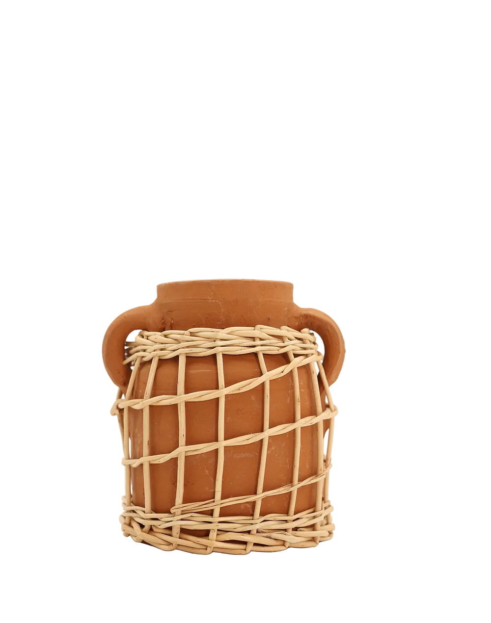 Double Handle Basket Vase