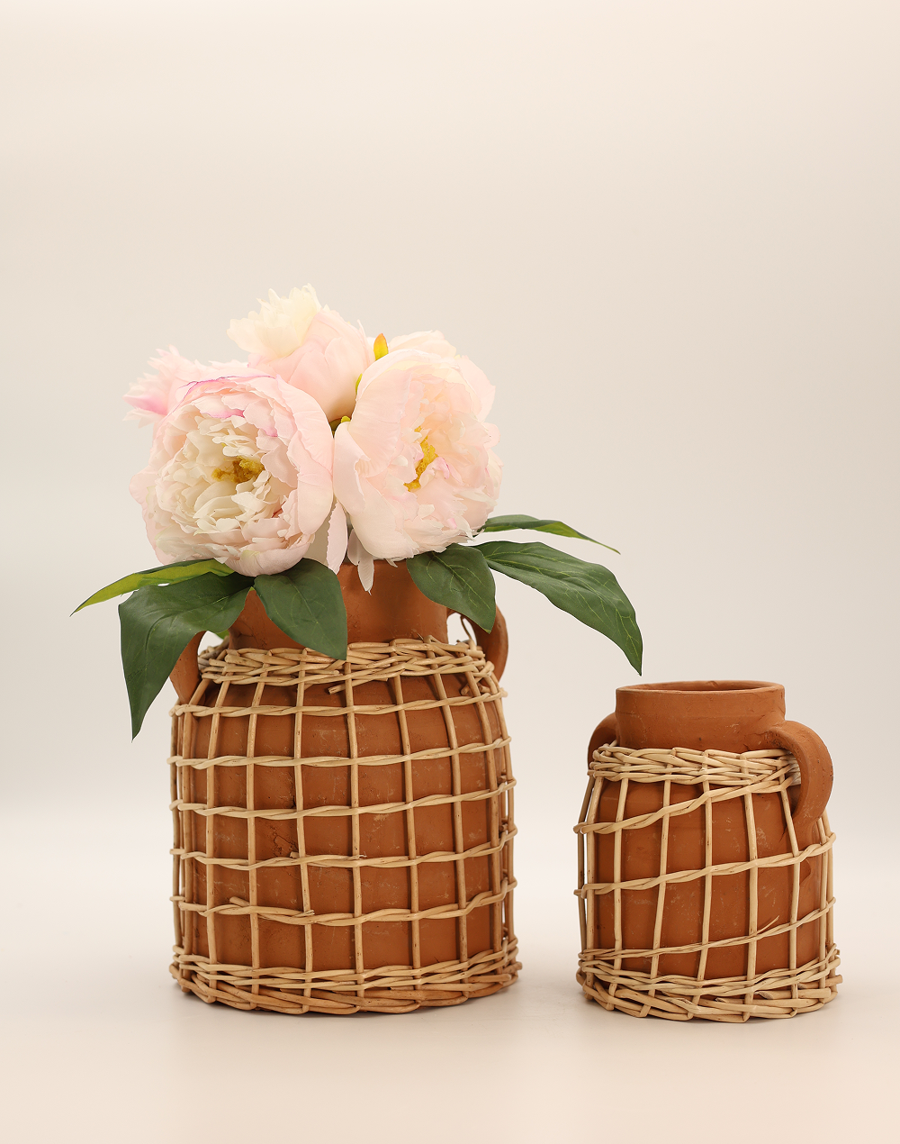 Small Double Handle Basket Vase