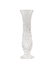 Vintage Fluted Vase Clear
