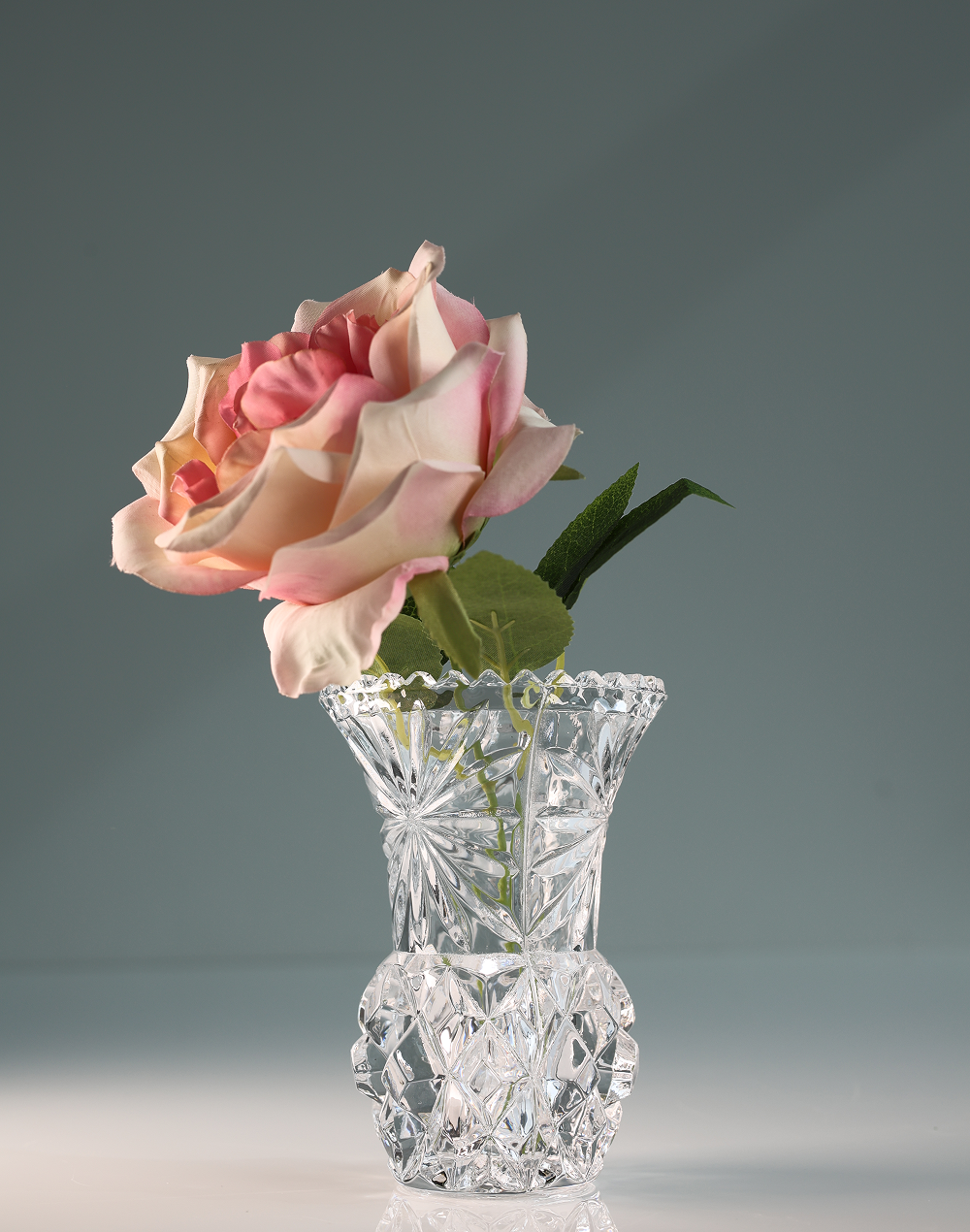 Crown Cut Crystal Vase