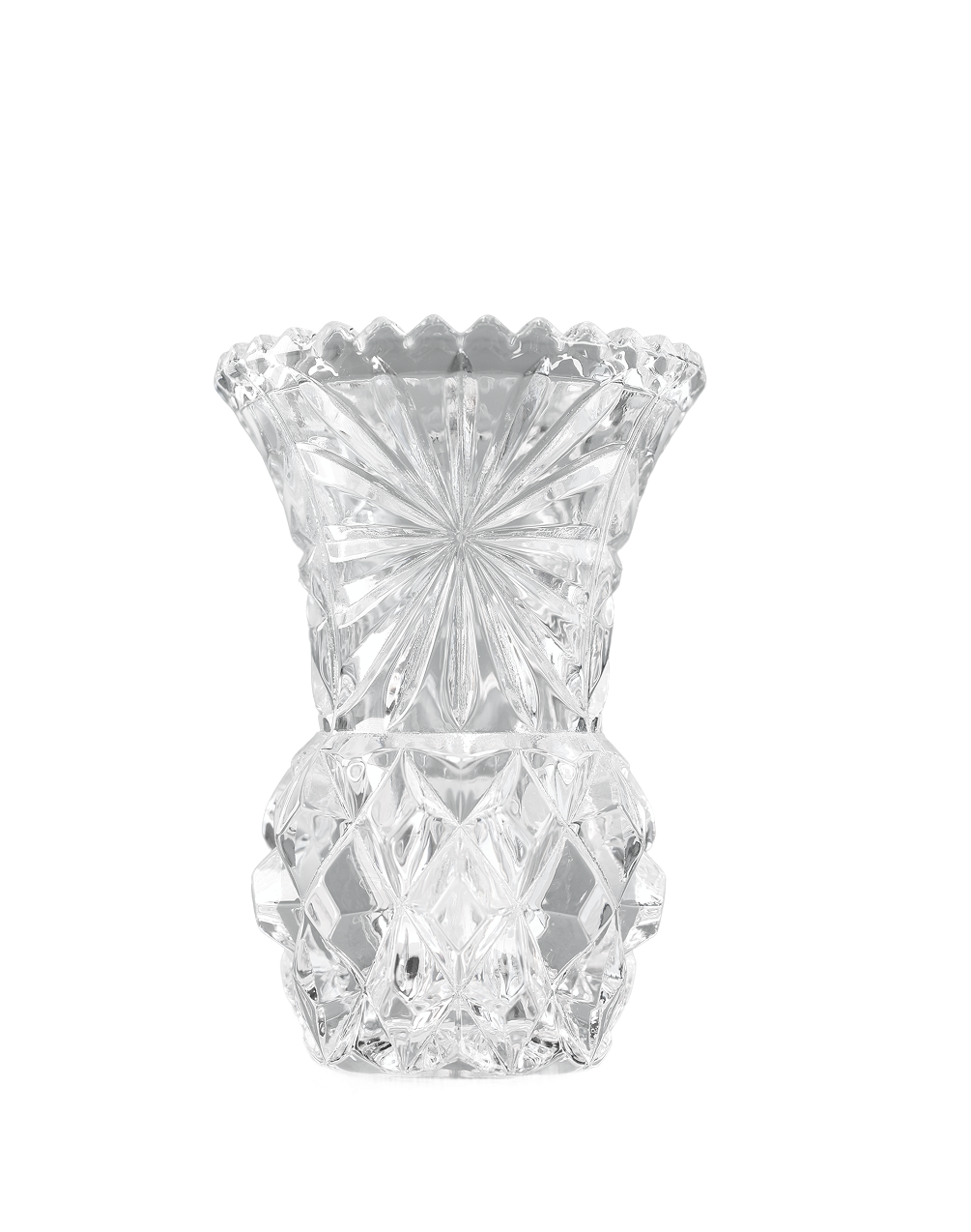 Crown Cut Crystal Vase
