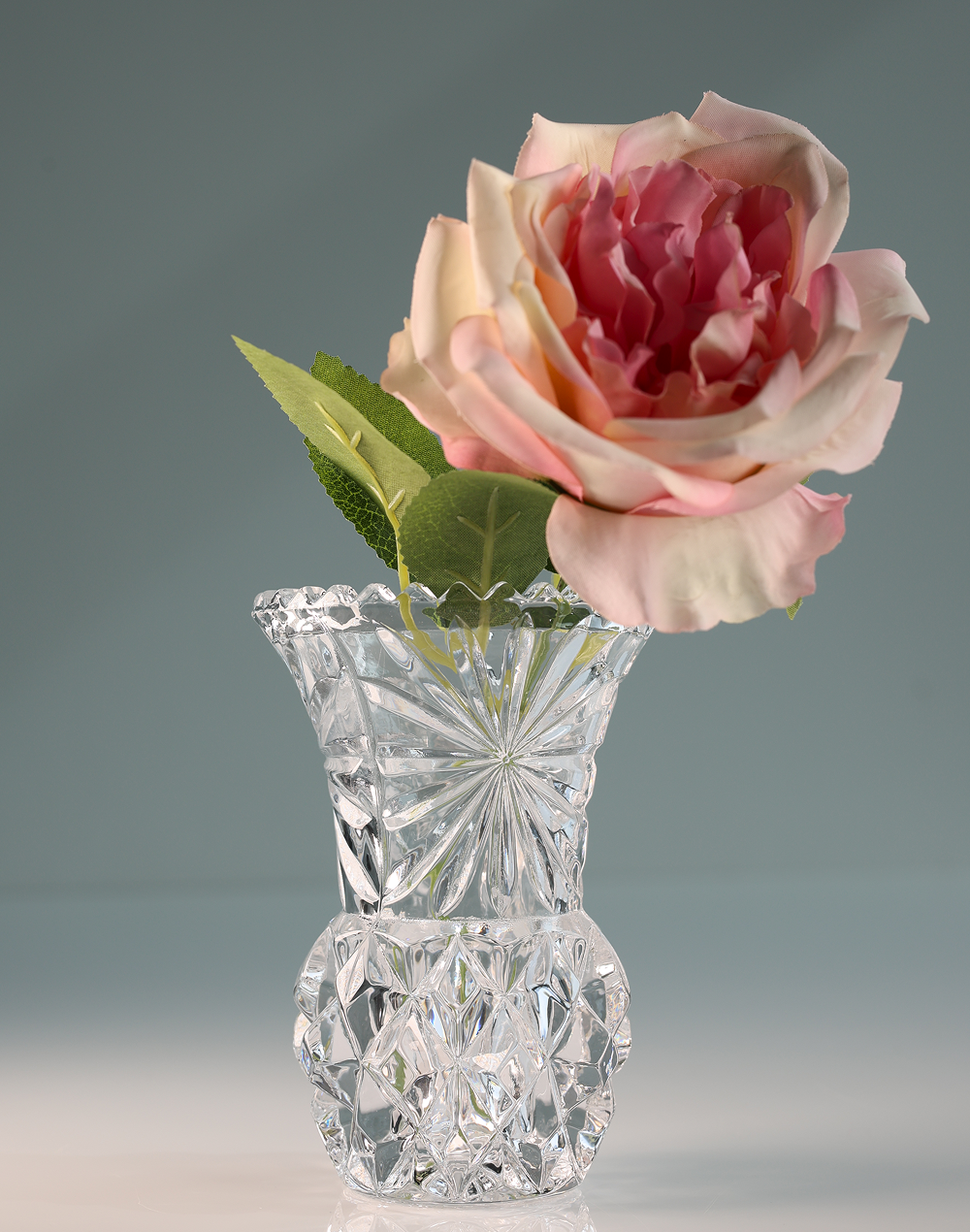 Crown Cut Crystal Vase