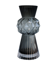 Smoke Grey Art Deco Vase Gray