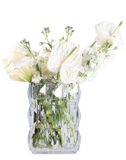 Ice Bark  Clear Crystal Vase Clear