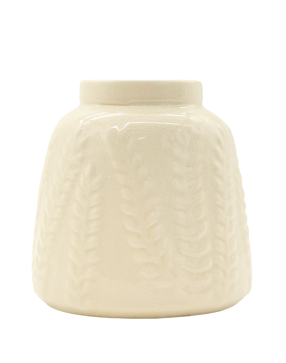 Saba White Large Wheat Vase