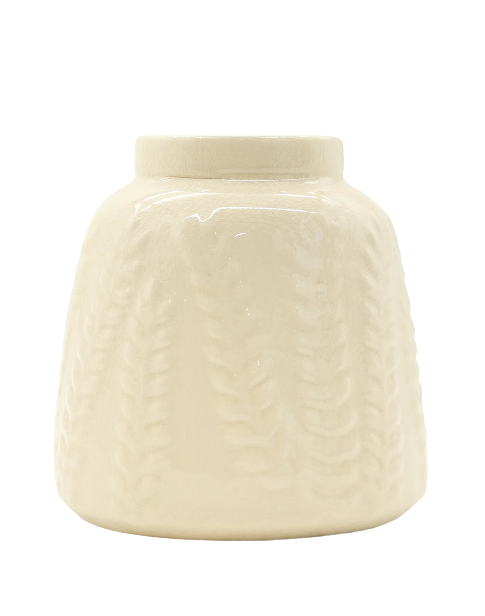 Saba White Large Wheat Vase