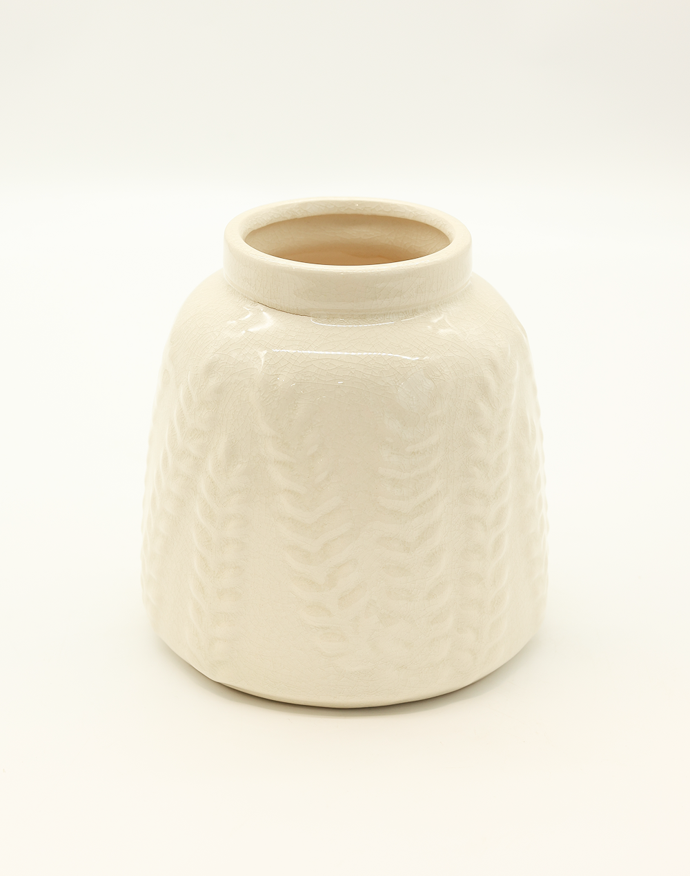 Saba White Wheat vase White