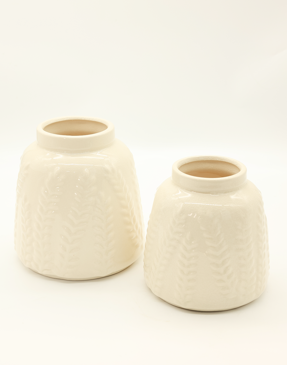 Saba White Wheat vase White