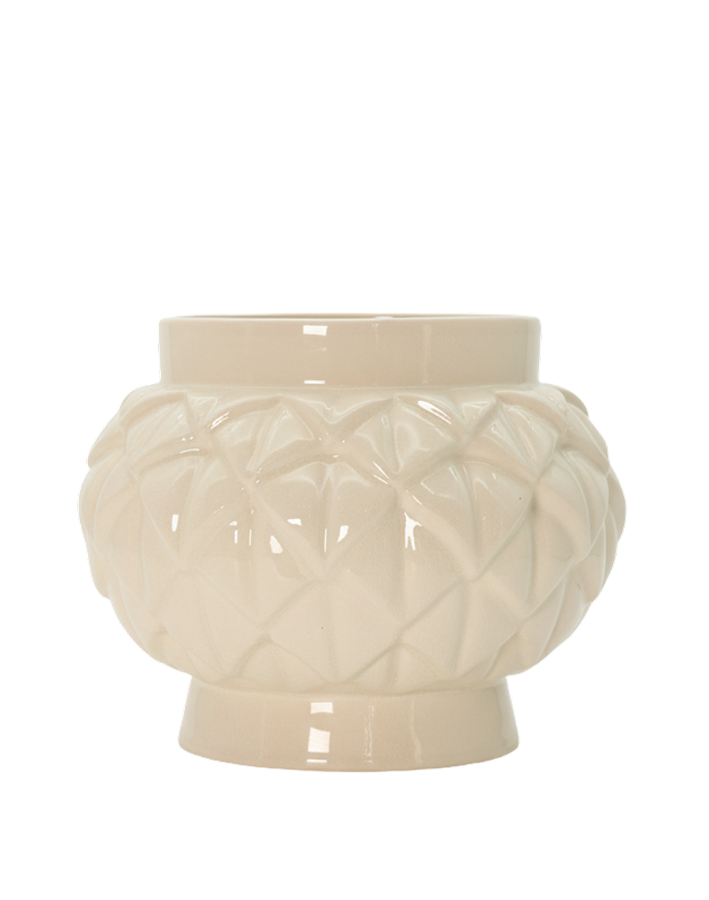Saba Glazed Ceramic Jardiniere Vase | Available in 2 Colors