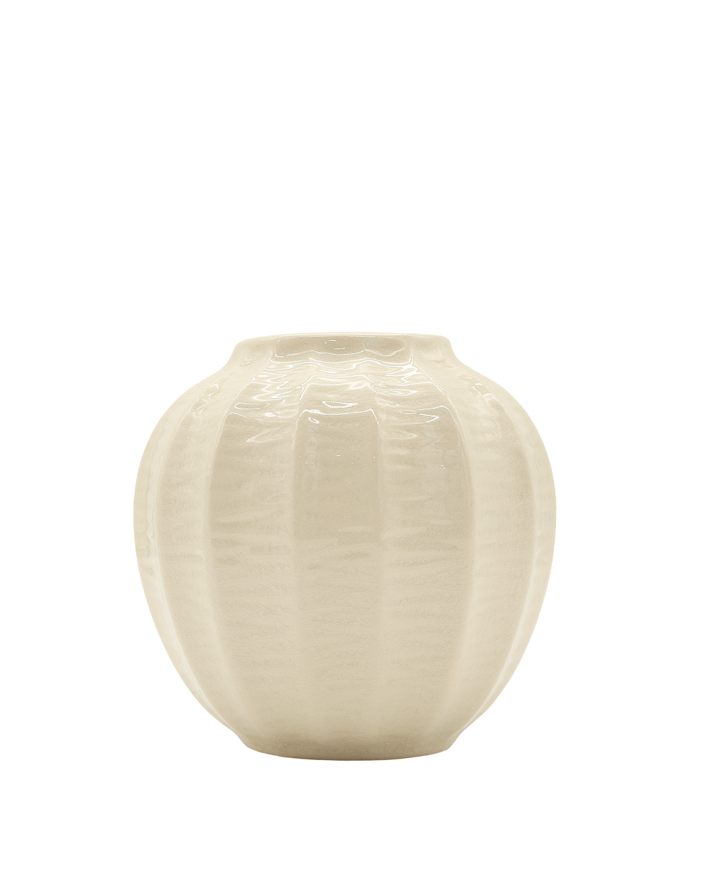 Saba White Glazed Melon Vase | Available in 2 Sizes