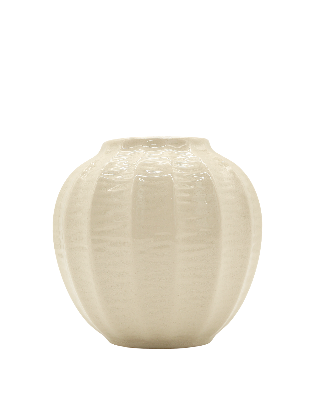Saba White Glazed Melon Vase | Available in 2 Sizes